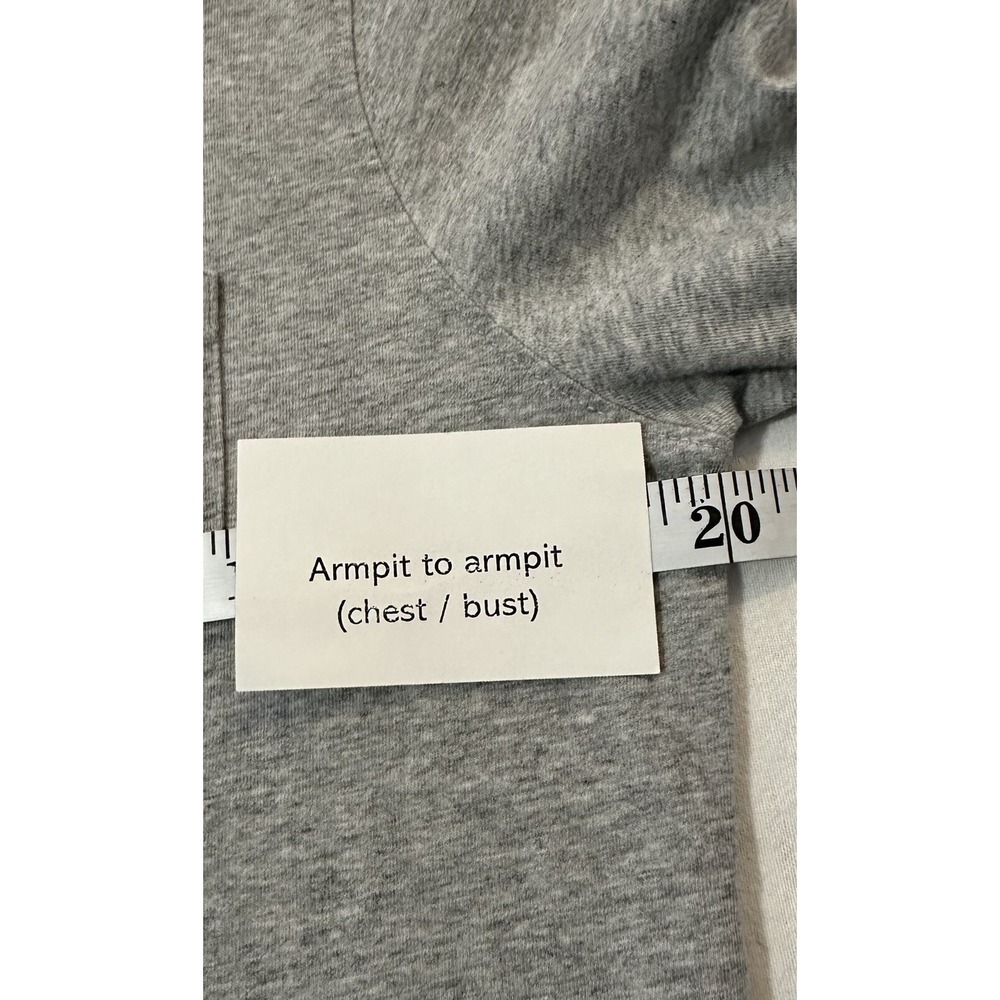 Vineyard Vines Shirt Women's M Yeti Whale Pocket Gray Long Sleeve 100% Cotton - Picture 7 of 7